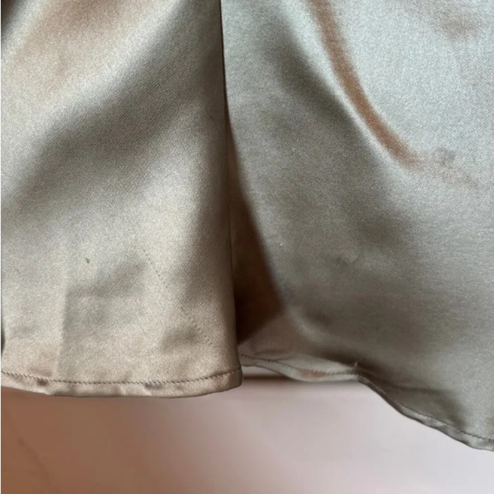 SAU LEE REVOVLE Priscilla Gown in Olive Green Draped Open Back - Picture 4 of 11